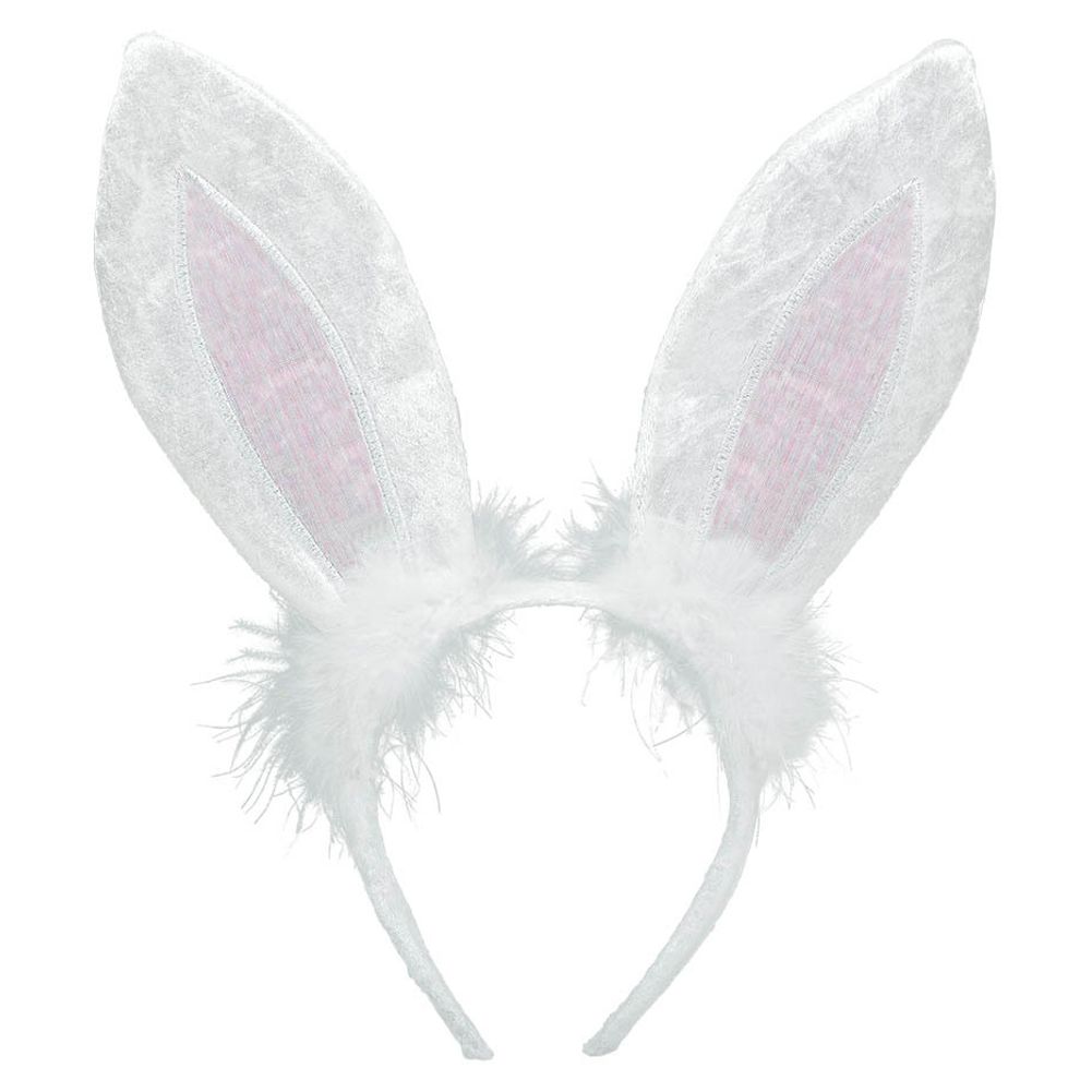 White Bunny Ears Headband