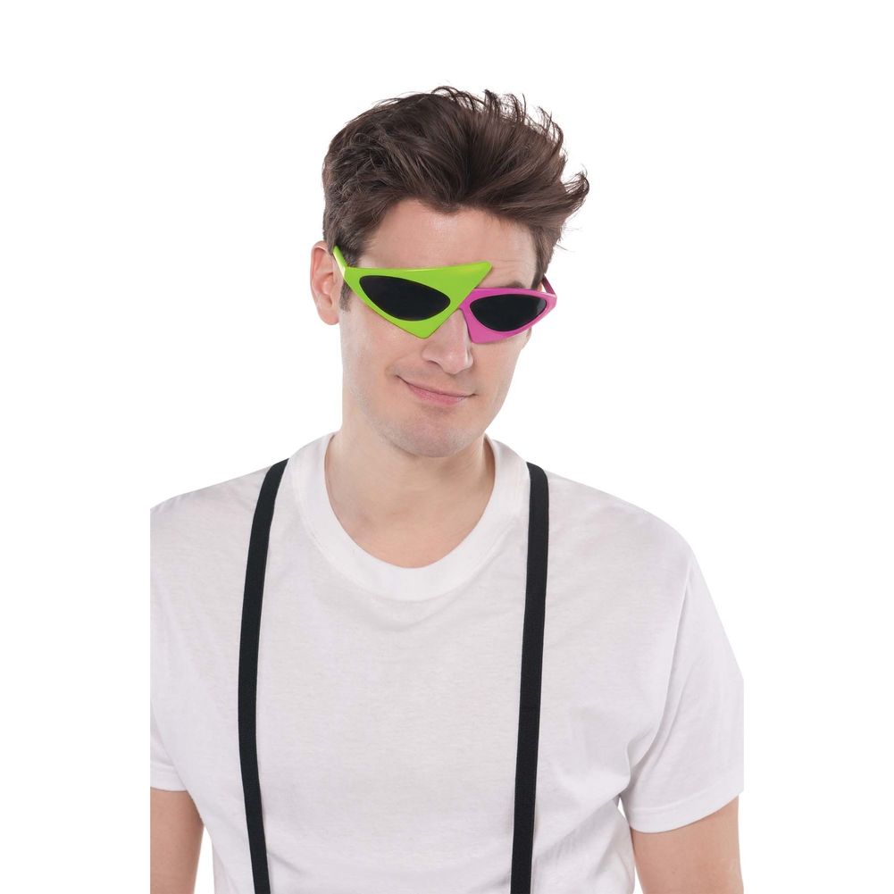 Asymmetric Purple and Green Glasses