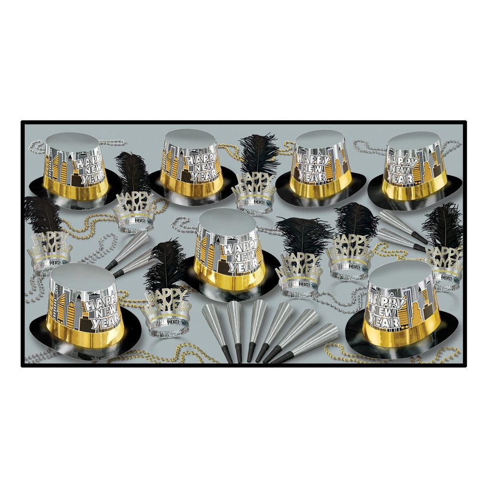 Toast of the Town New Years Eve Party Kit Assortment for 10
