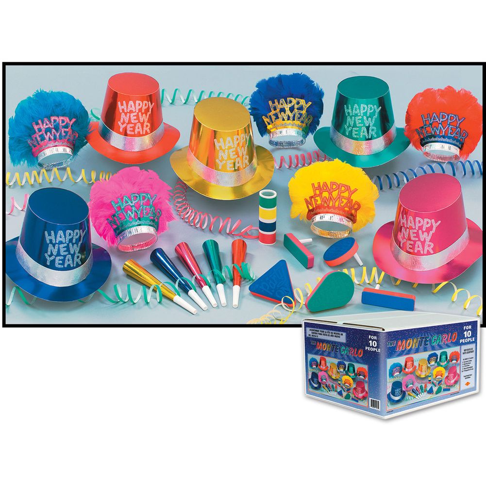 The Monte Carlo New Years Eve Party Kit Assortment for 10