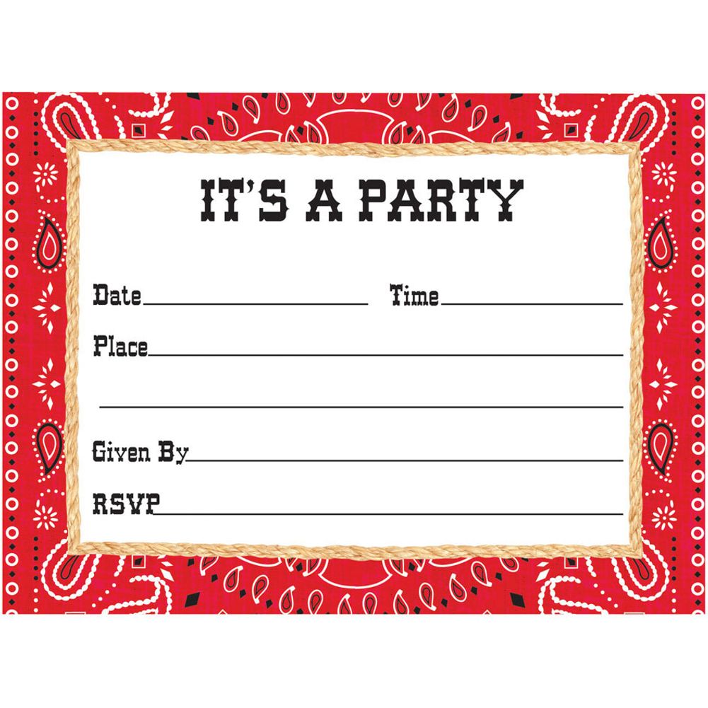 Bandanarama Invitations