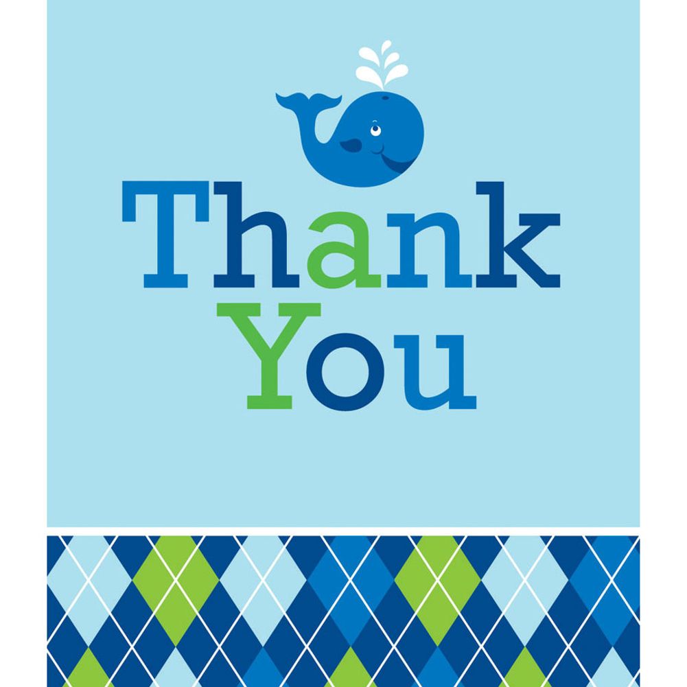 Ocean Preppy Boy Thank You Notes