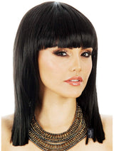 Long Straight Black Bob With Bangs costume wig, photo 1 of 4