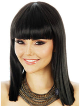 Long Straight Black Bob With Bangs costume wig, photo 1 of 4