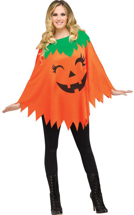 Pumpkin Poncho Adlt