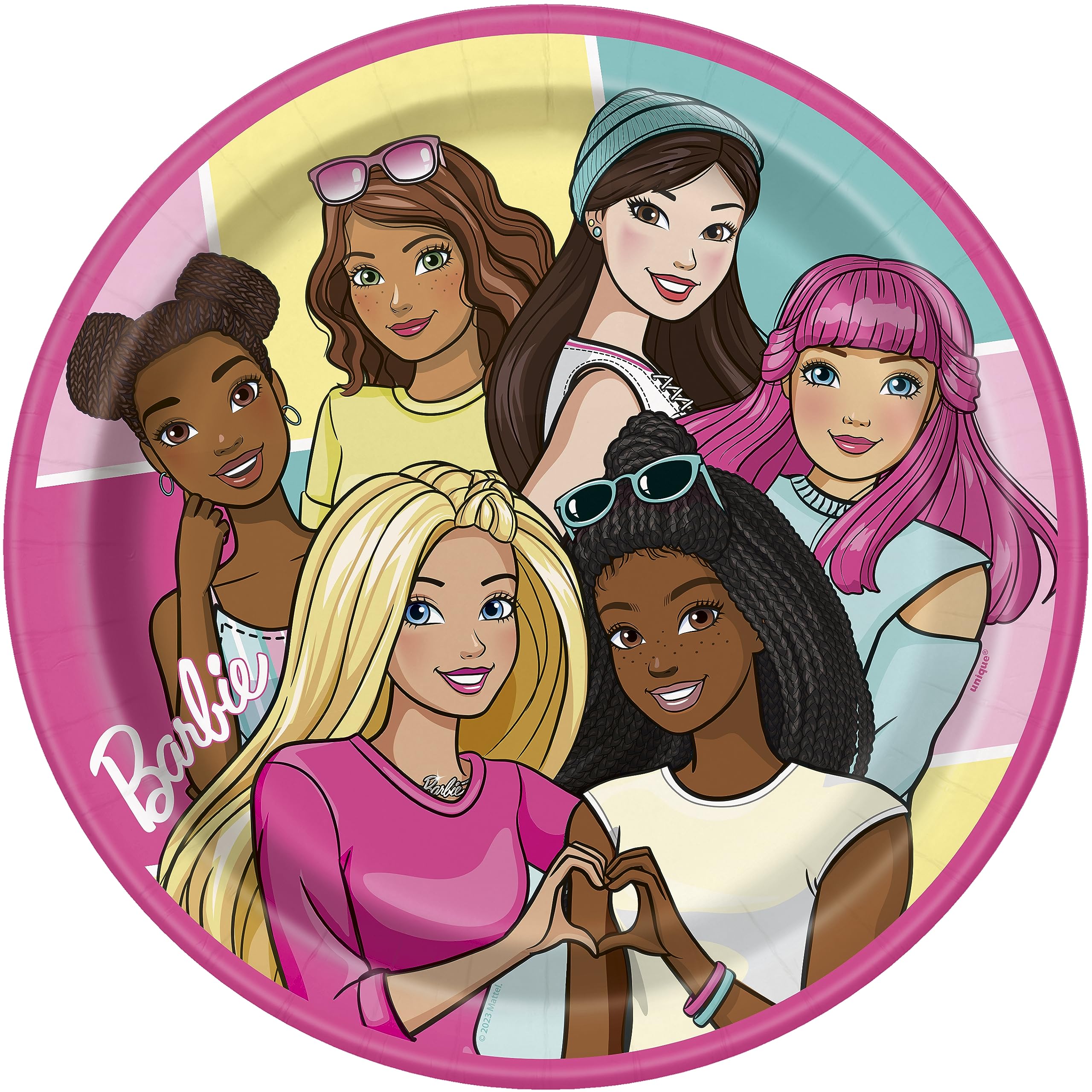 Barbie Birthday Party Kit for 16 – 9 Inch Plates, Napkins, Table Cover, Banner and Balloons (42 pc) – photo 3