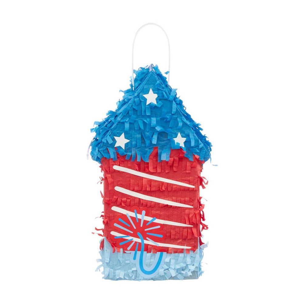 Mini Patriotic USA Firecracker Shaped Pinata Favor Decoration NEW