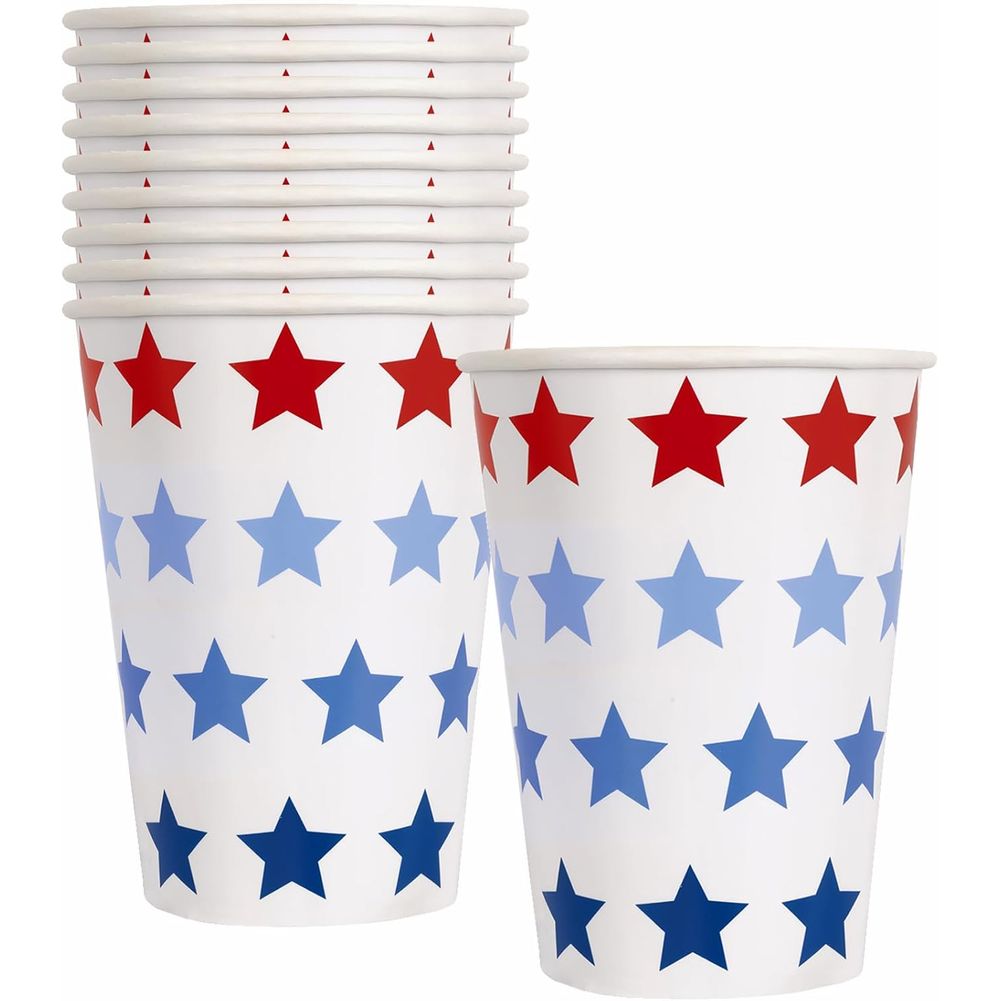 Patriotic USA 12oz Paper Cups (10ct)
