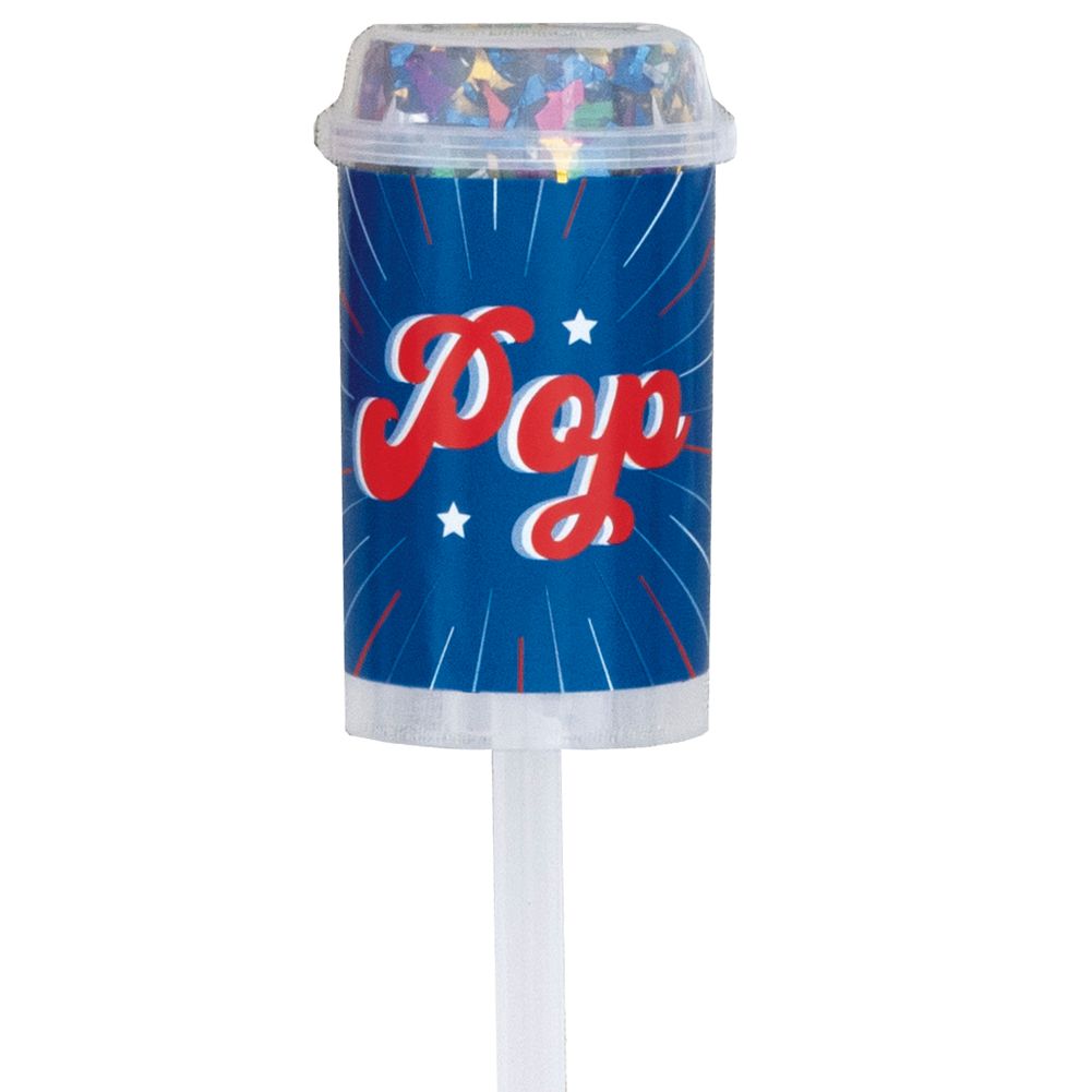 Patriotic USA Foil Confetti Push Popper (1ct)