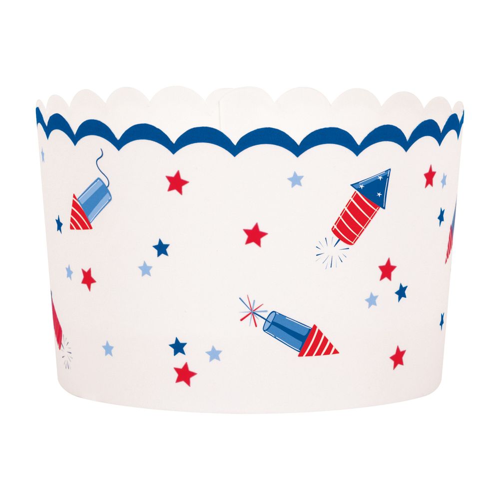 Patriotic USA Scalloped Paper Treat Cups (16ct)