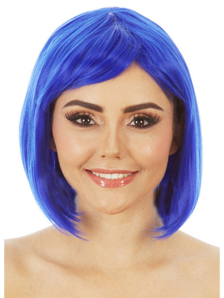Long Blue Bob Wig costume wig, photo 1 of 2