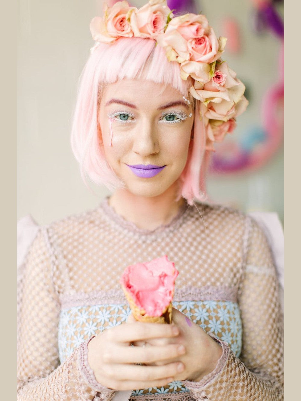 Light Pink Bob Wig costume wig, photo 1 of 3