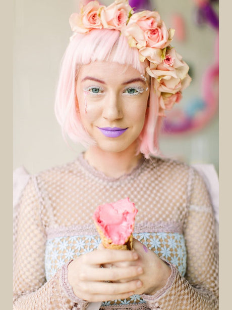 Light Pink Bob Wig costume wig, photo 1 of 3