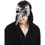 Fun World Silver Chrome Venetian Raven Mask