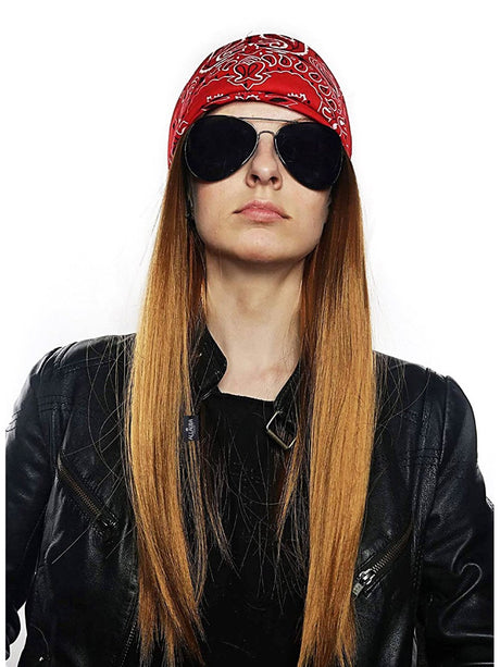 90s Rocker Wig With Bandana & Sunglasses costume wig, photo 1 of 3