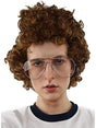 Dynamite Brown Afro Wig & Glasses Set costume wig