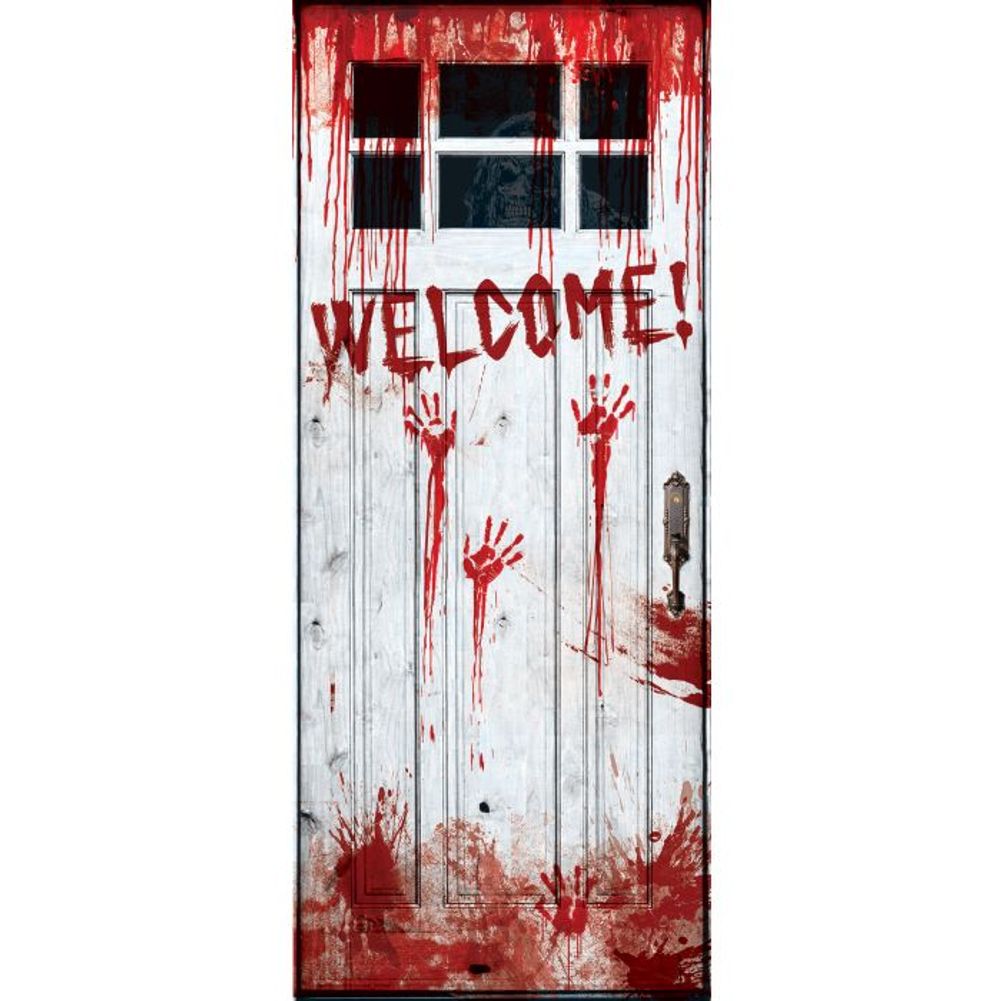 30” x 72” Creepy Look Door Cover Welcome