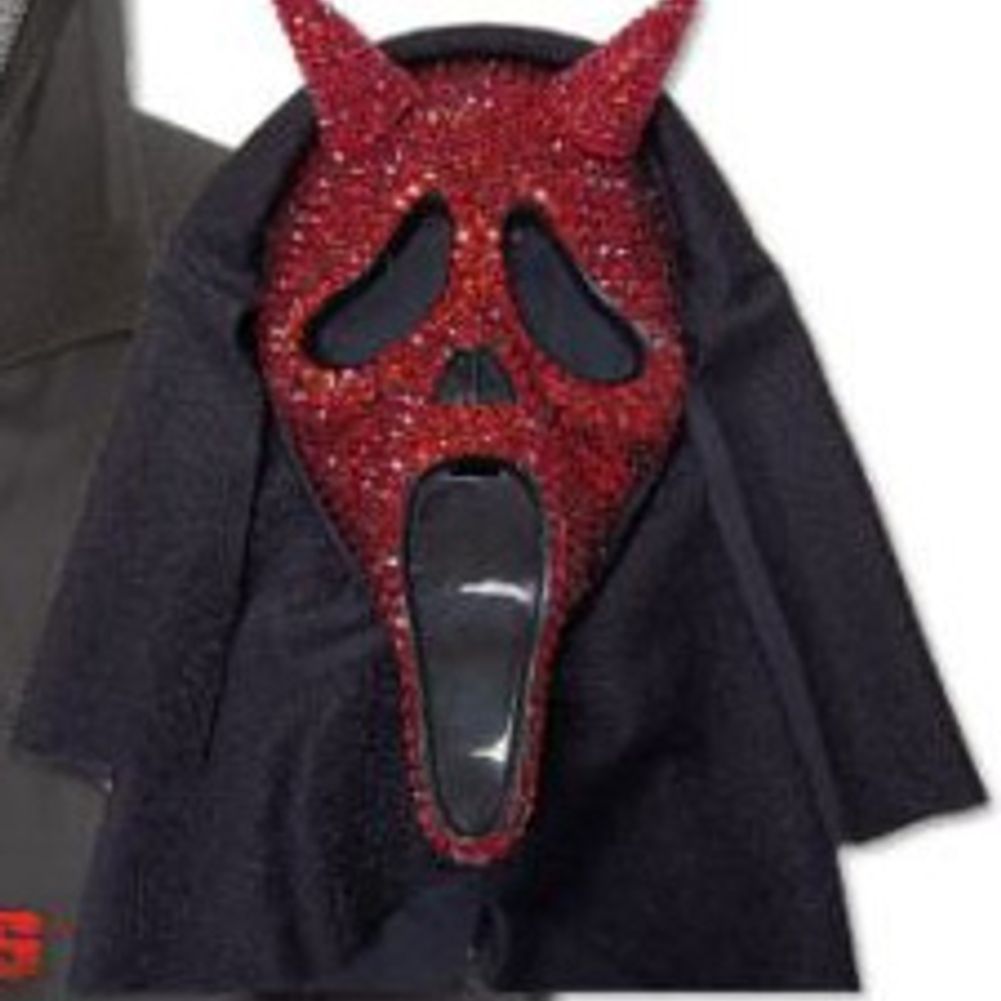 Ghost Face Mask Red Bling Devil