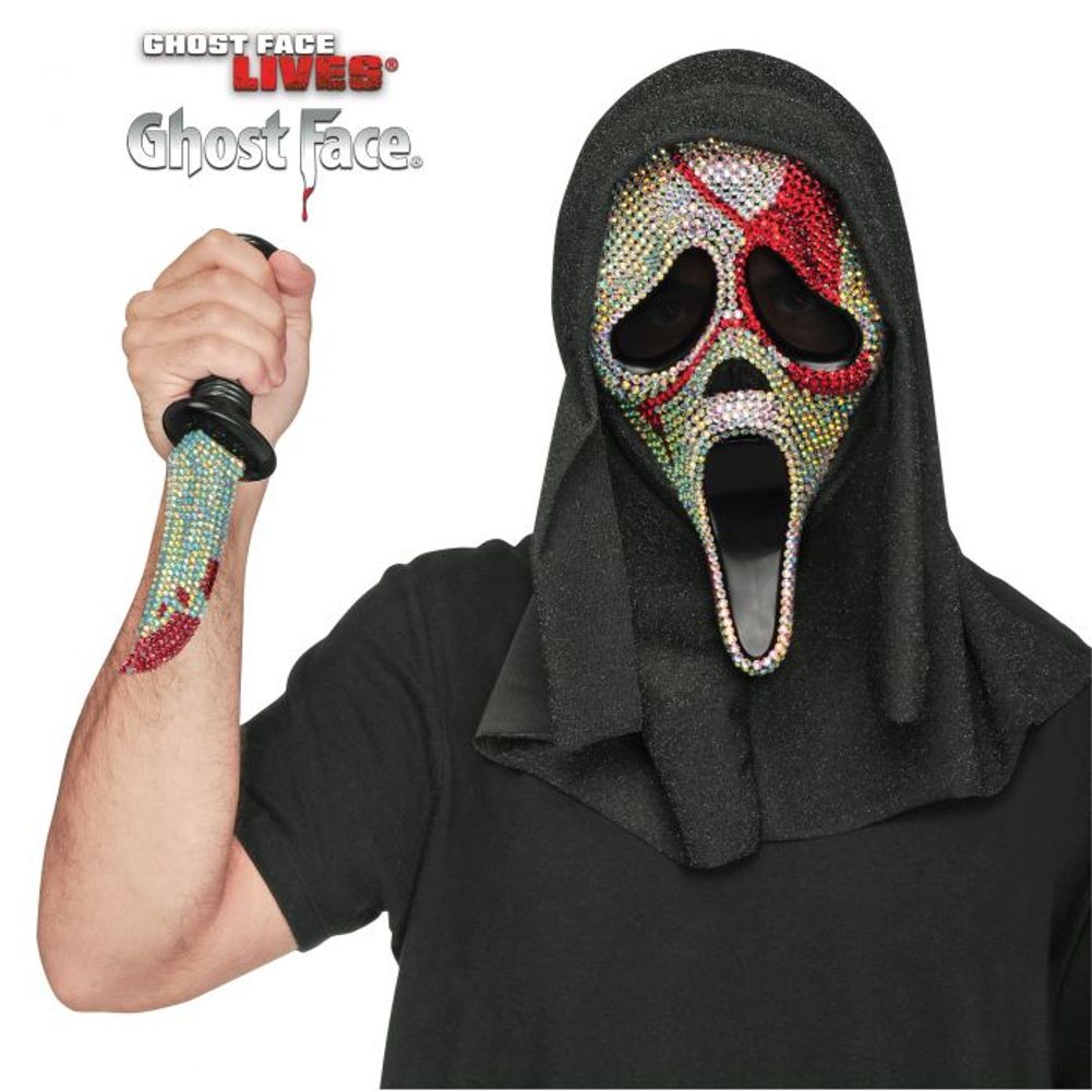 Ghost Face® Bloody Bling Mask and Knife Set