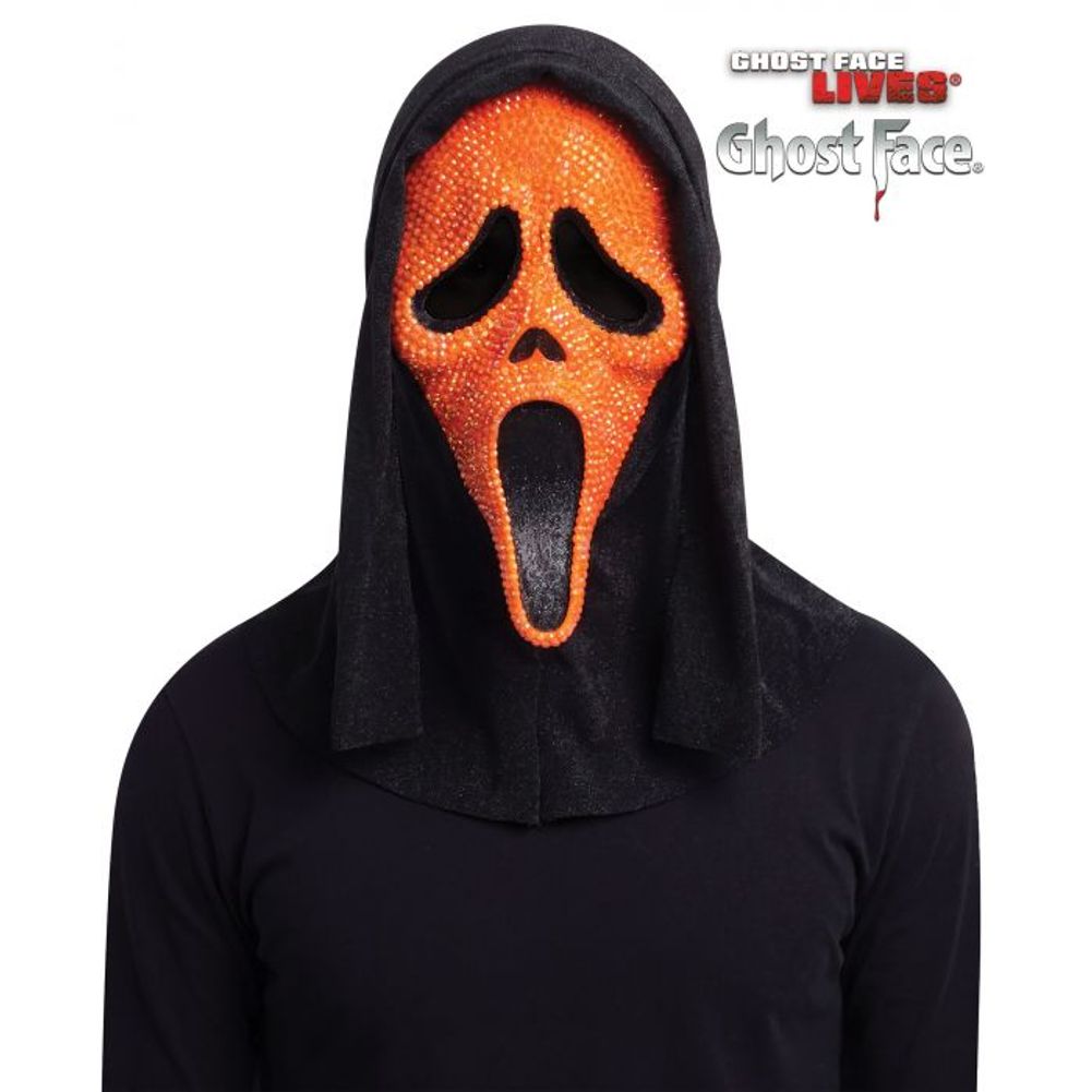 Ghost Face® Orange Bling Mask