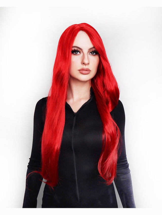 Fiery Red Long Wig costume wig, photo 1 of 4