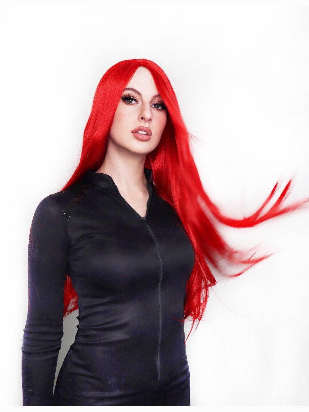 Fiery Red Long Wig costume wig, photo 1 of 4