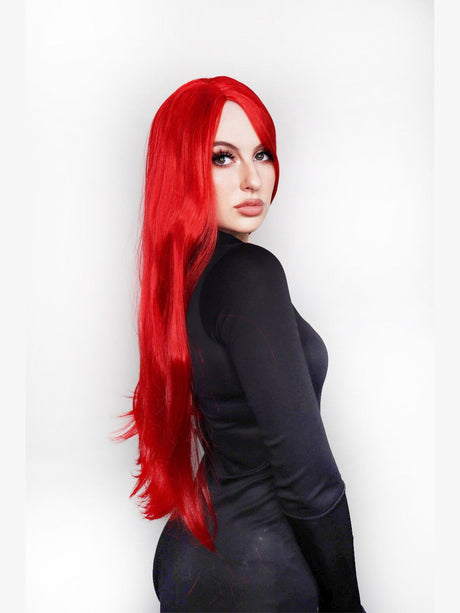 Fiery Red Long Wig costume wig, photo 1 of 4