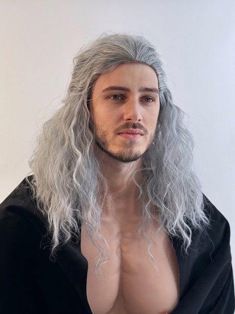 Grey Wavy Warrior Wig costume wig, photo 1 of 4