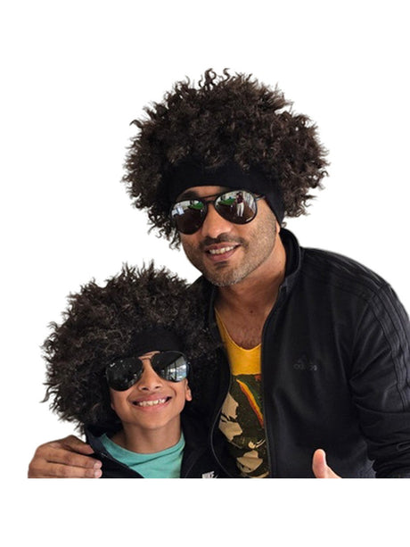 Urban Afro Wig With Headband costume wig, photo 1 of 4