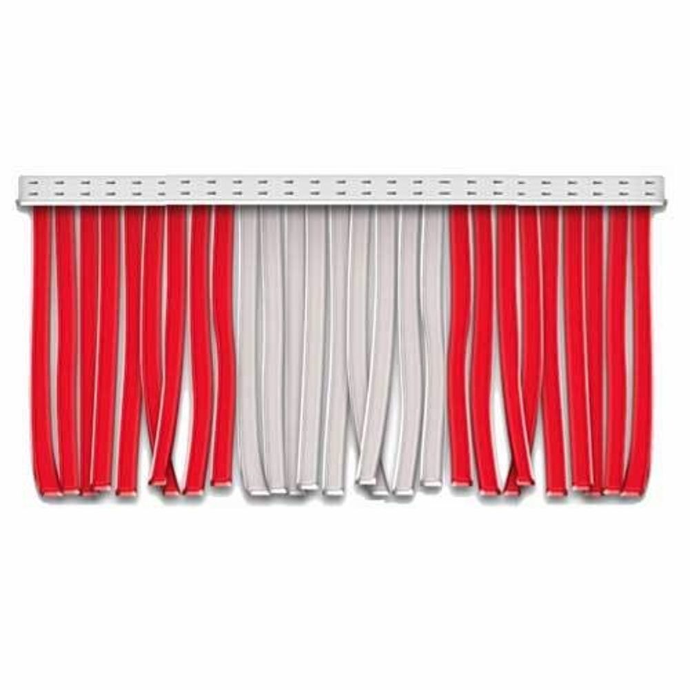 Red and White Poly Fringe Banner 60 Ft.