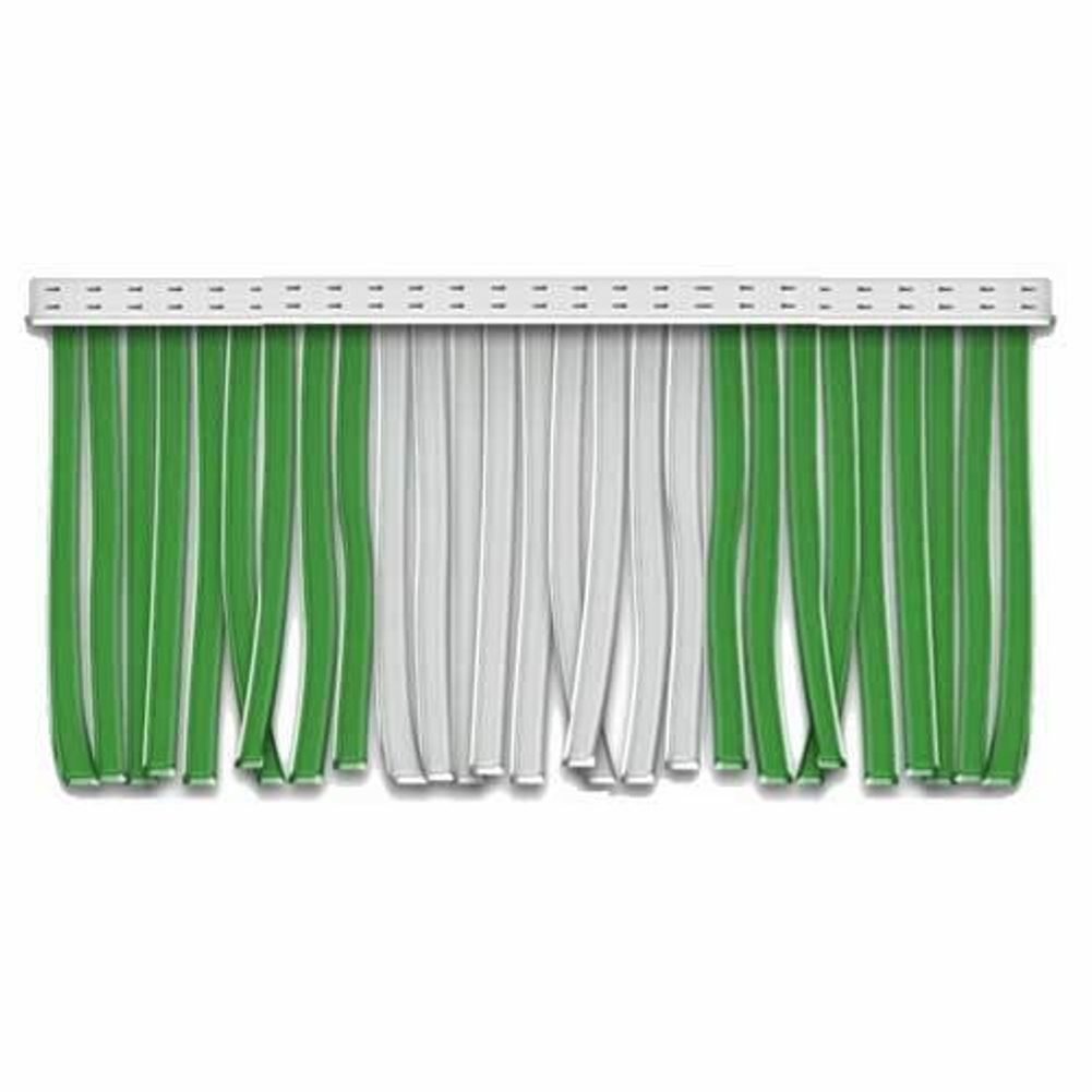 Green and White Poly Fringe Banner 60 Ft.