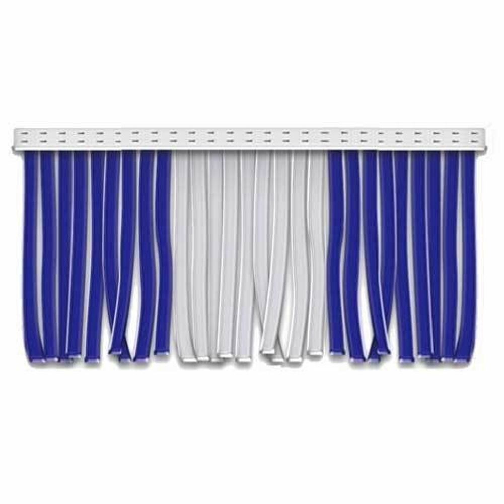 Blue and White Poly Fringe Banner 60 Ft.