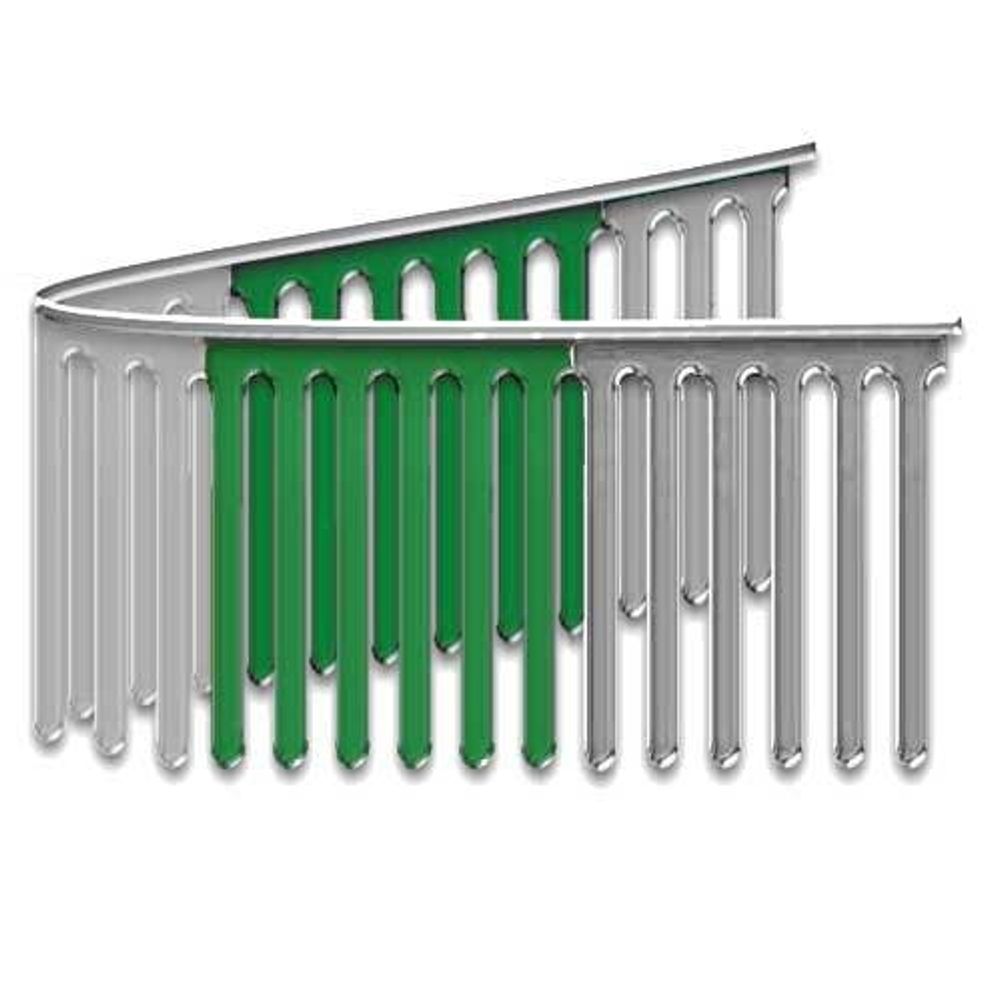 Green and Silver Metallic Finger Banner 60 Ft.