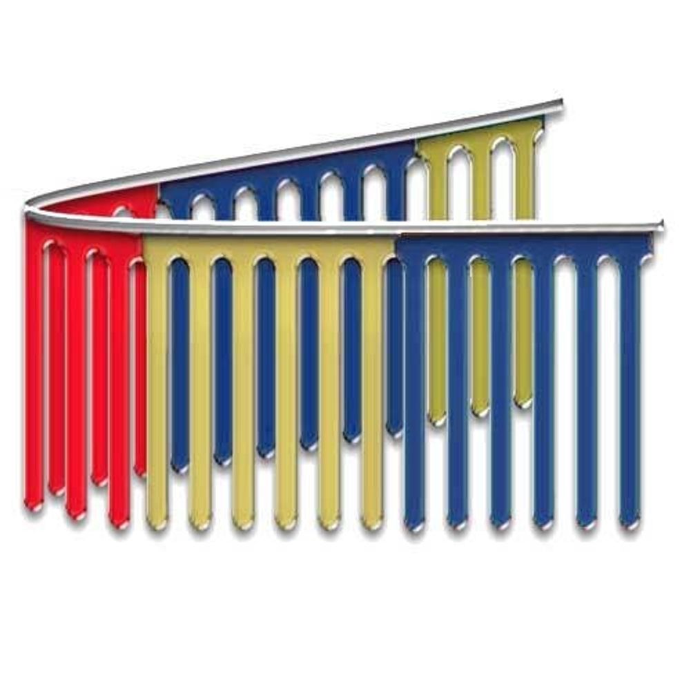 Blue, Red, and Gold Metallic Finger Banner 60 Ft.