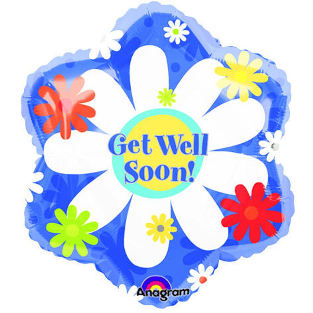 18" Sunny Days Get Well Flower Shape