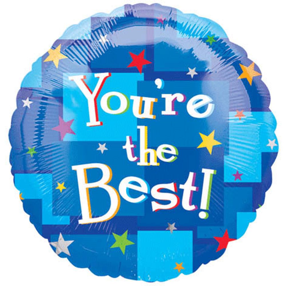 18" You're The Best Blue Squares