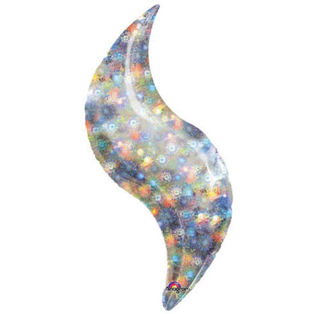 36" Fireworks Holographic Curve