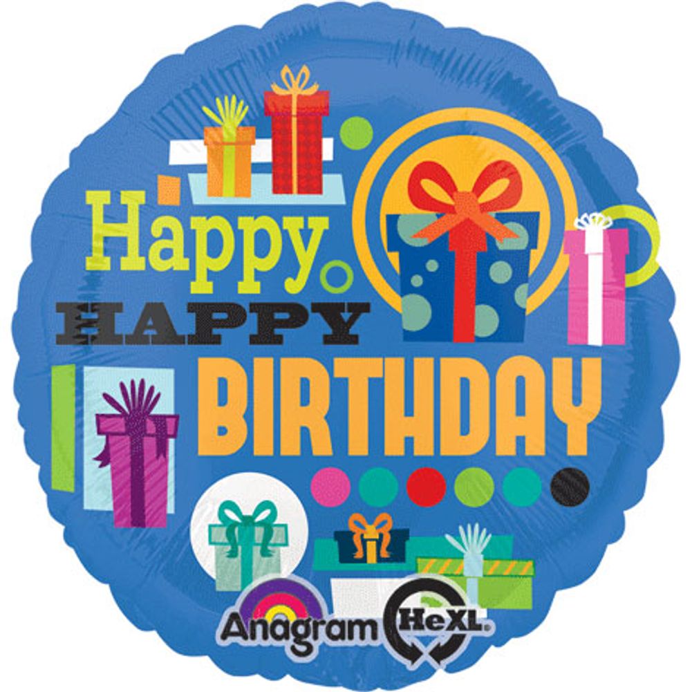 18" Happy Happy Birthday Hx