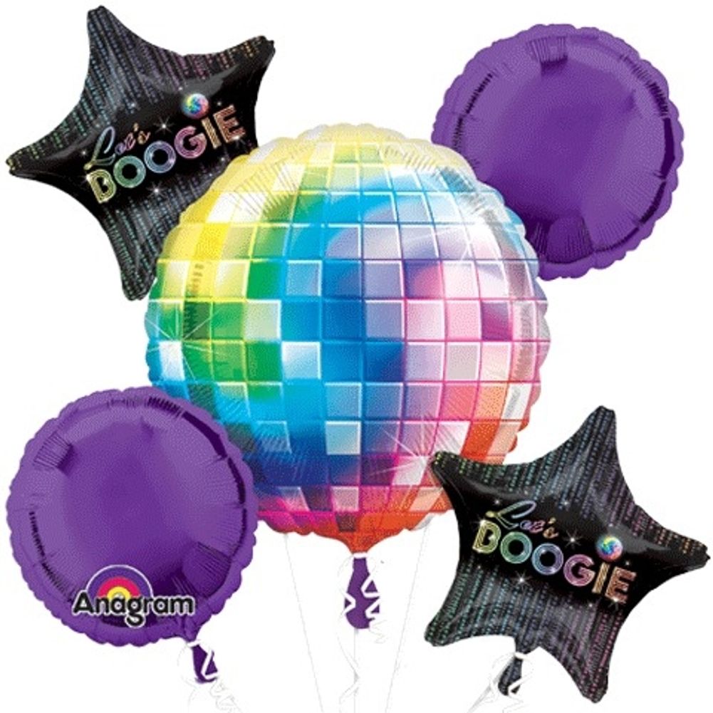 70's Disco Fever Bouquet of Balloons (5pc)