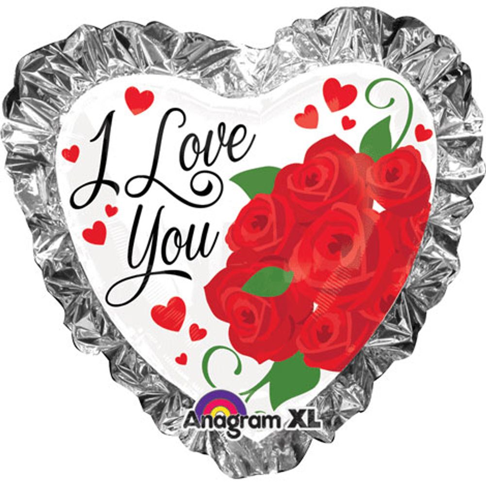 29" Love You Ruffle Super Shape Foil Balloon (1ct)