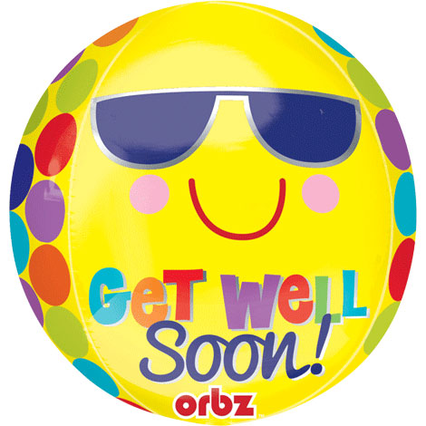 15" Bright Sunny Get Well Soon Orbz