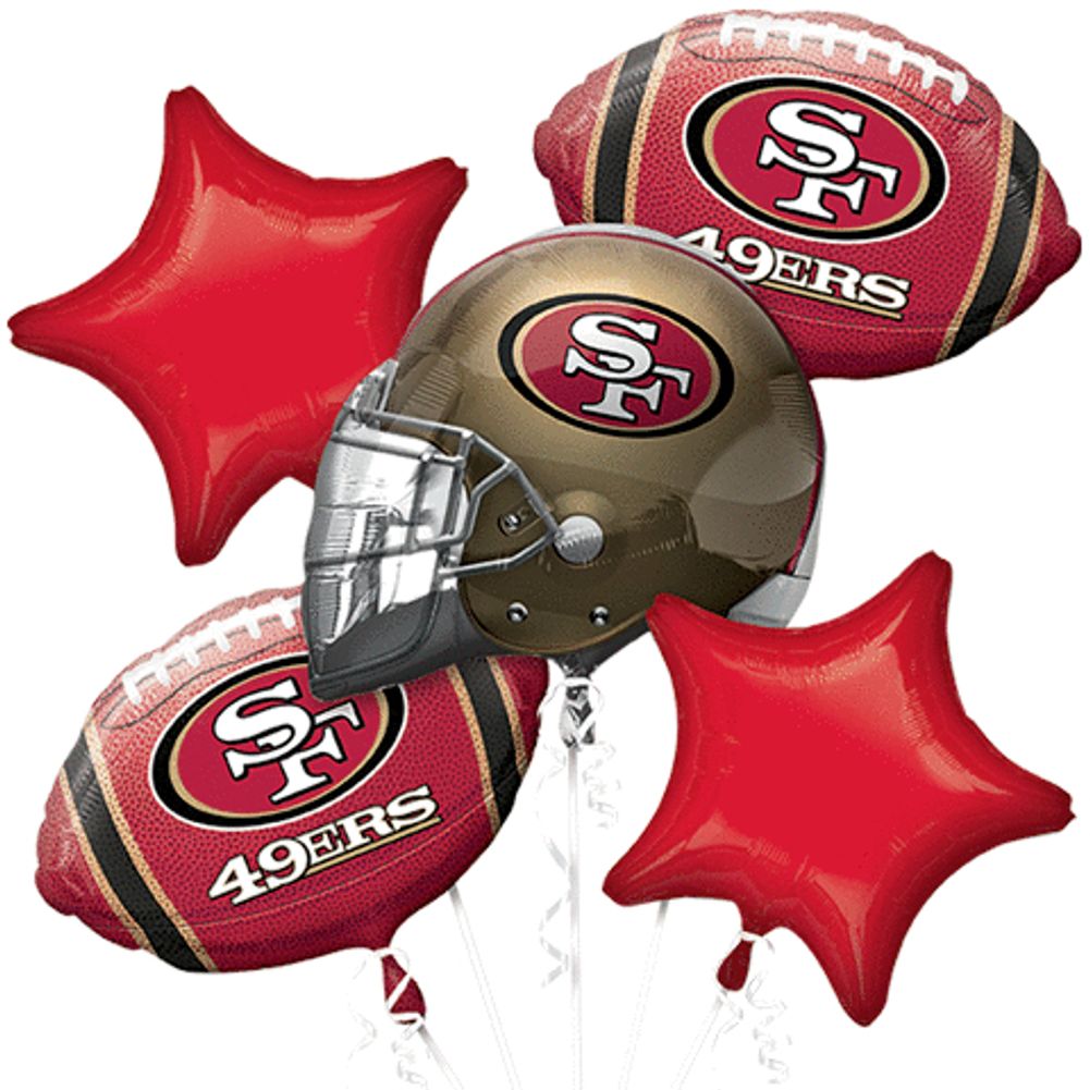 San Francisco 49Ers Bouquet Of Balloons