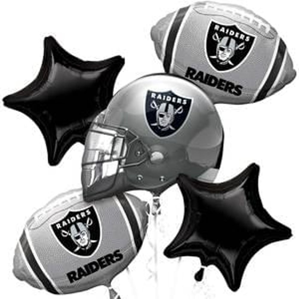 Oakland Raiders Bouquet Of Balloons
