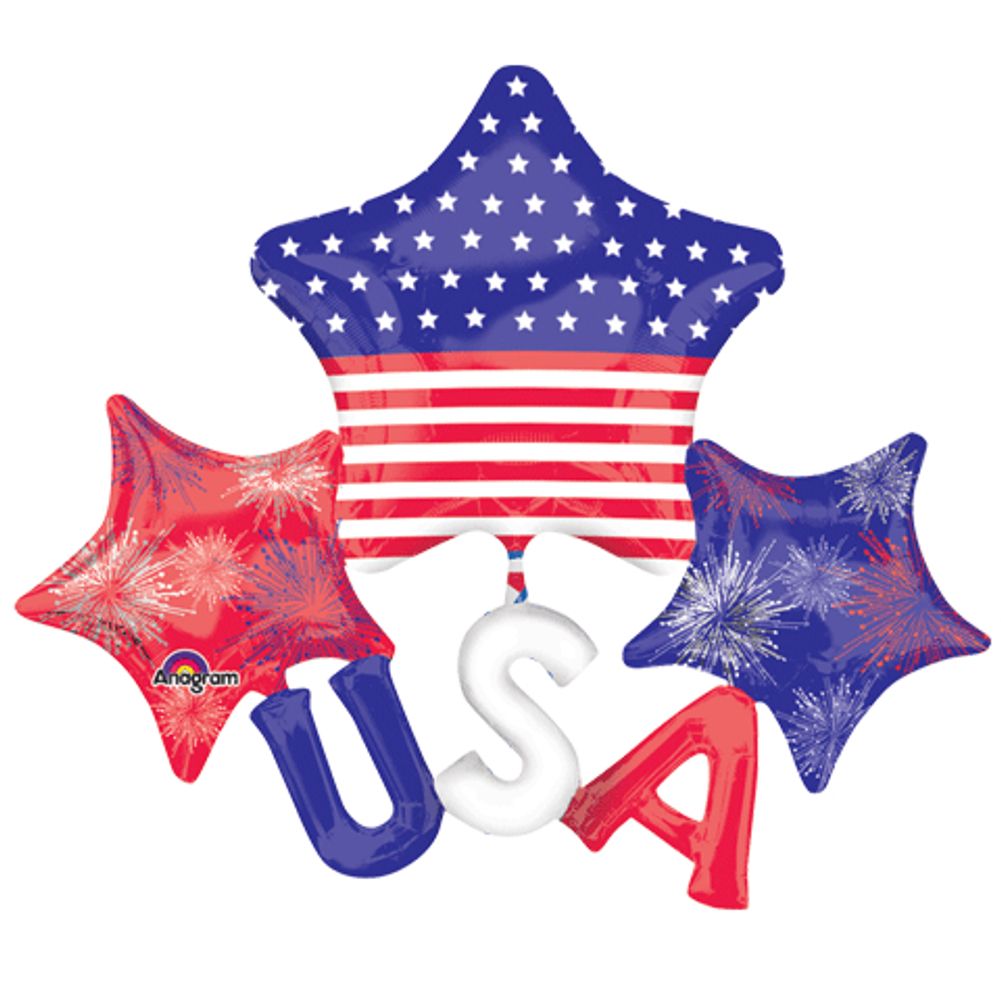 Floaiting USA Foil Multi-Balloon