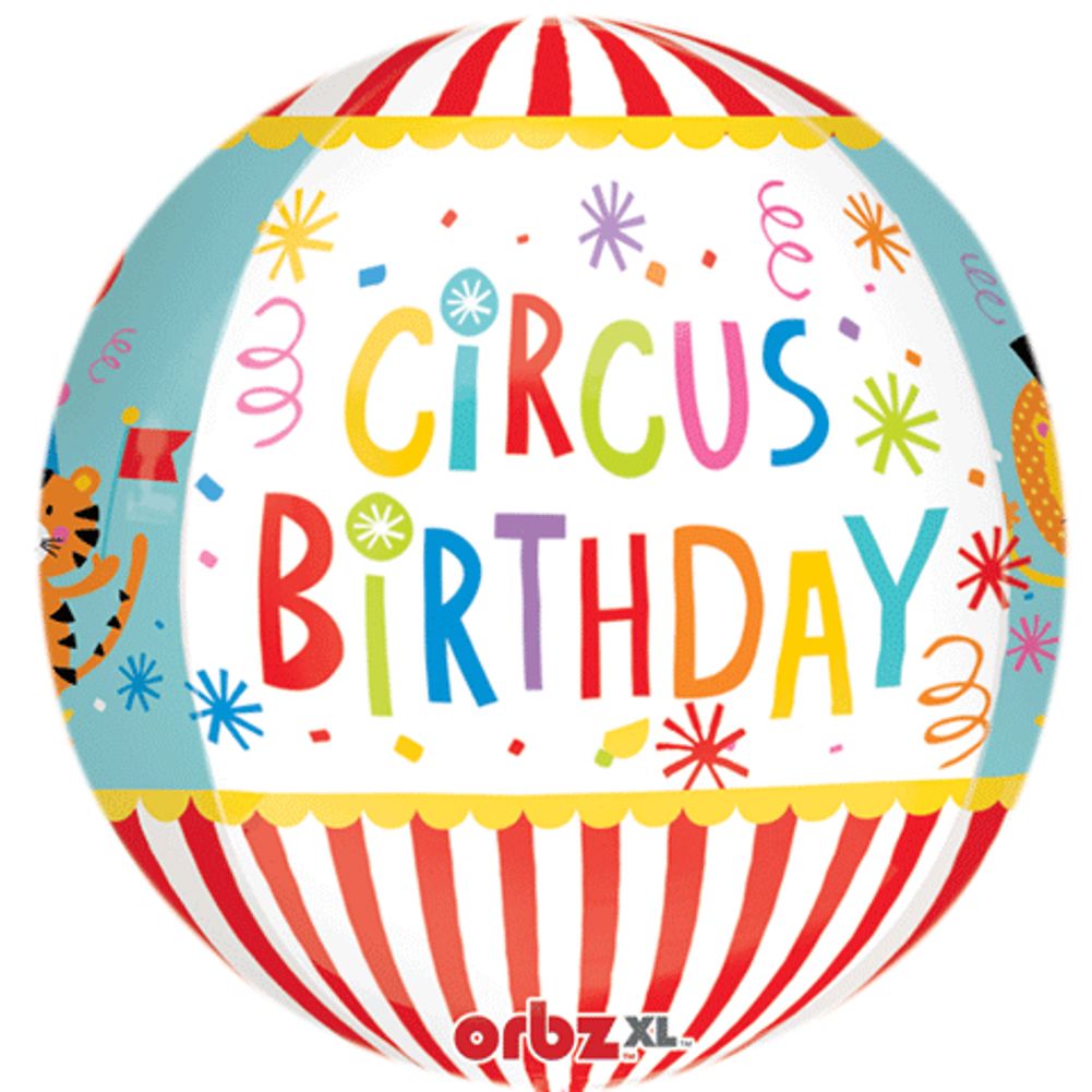 15" CIRCUS THEME BIRTHDAY ORBZ