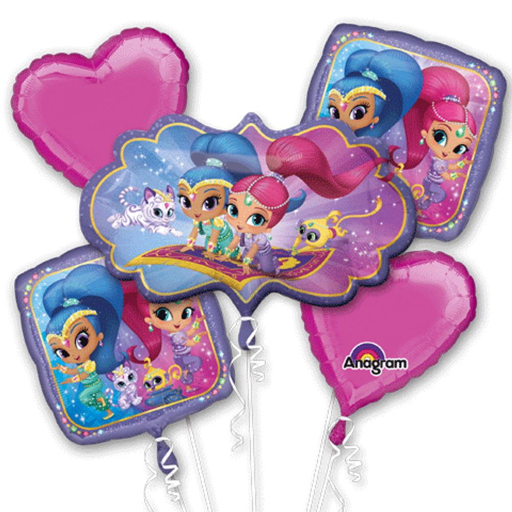 Shimmer & Shine Bouquet of Balloons (5pc)