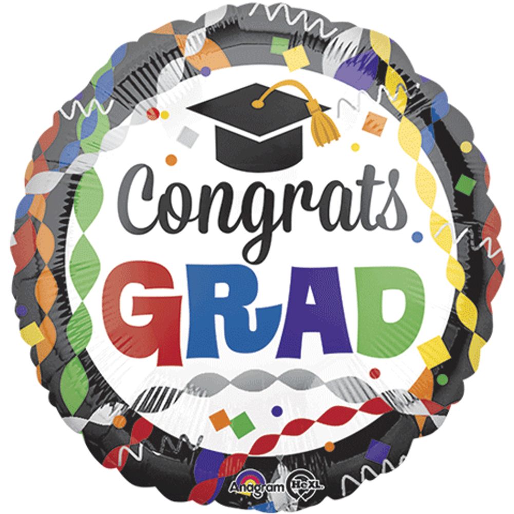 18" CONGRATS GRAD PARTY HX