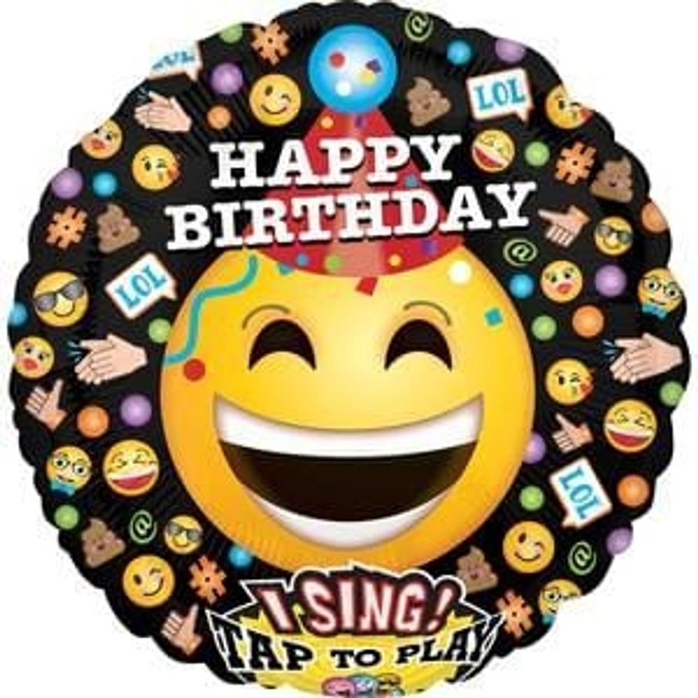 28" LOL EMOTICONS HAPPY BIRTHDAY SING-A-TUNE