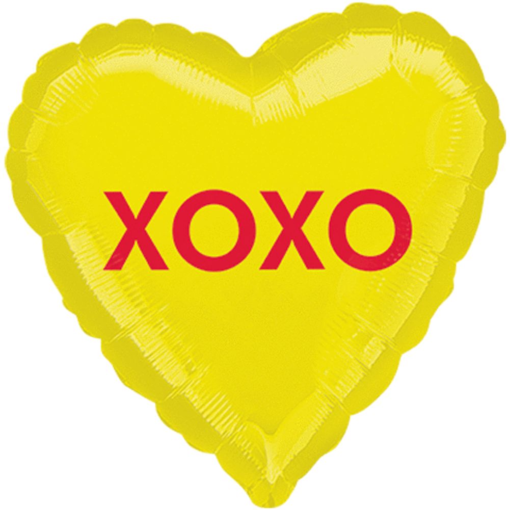 18" Xoxo Candy Heart Foil Balloon (1ct)