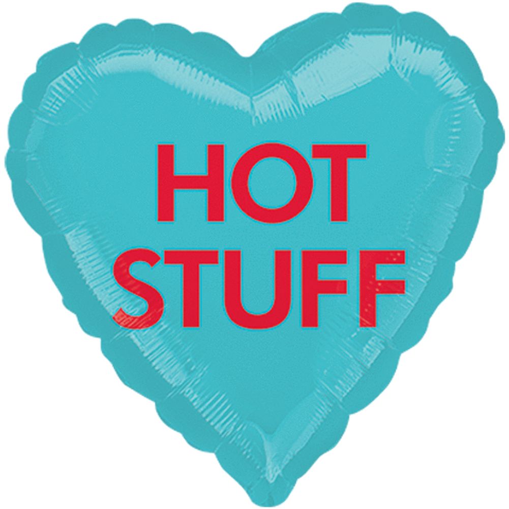 18" Hot Stuff Candy Heart Foil Balloon (1ct)